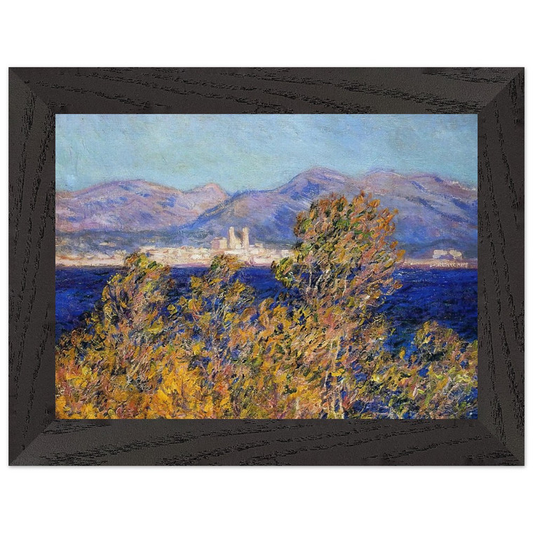 Claude Monet Antibes Seen from Cape Mistral Wood Framed Art Print / Poster