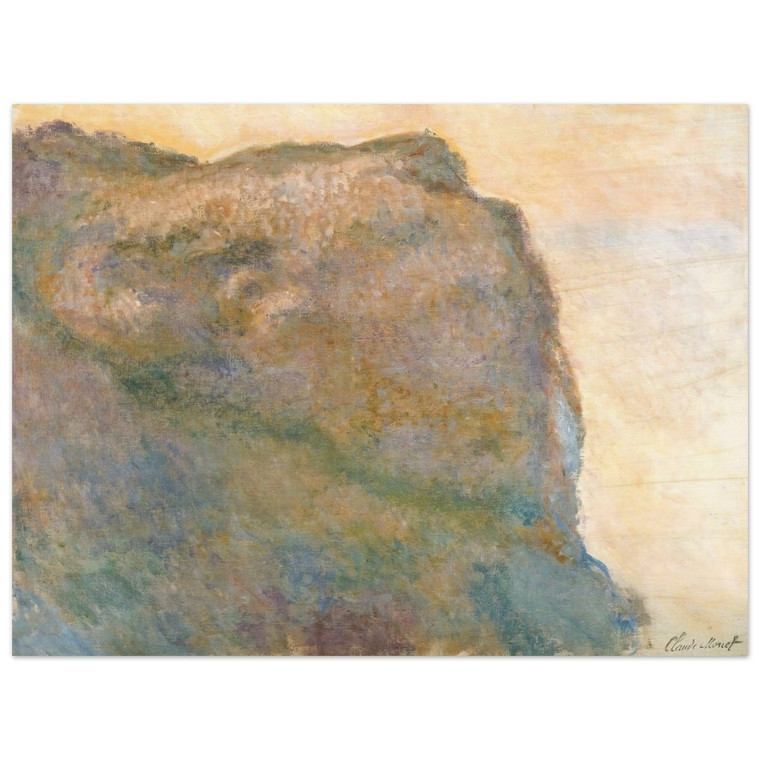 claude monet  Cliff at Petit Ailly Wood Print