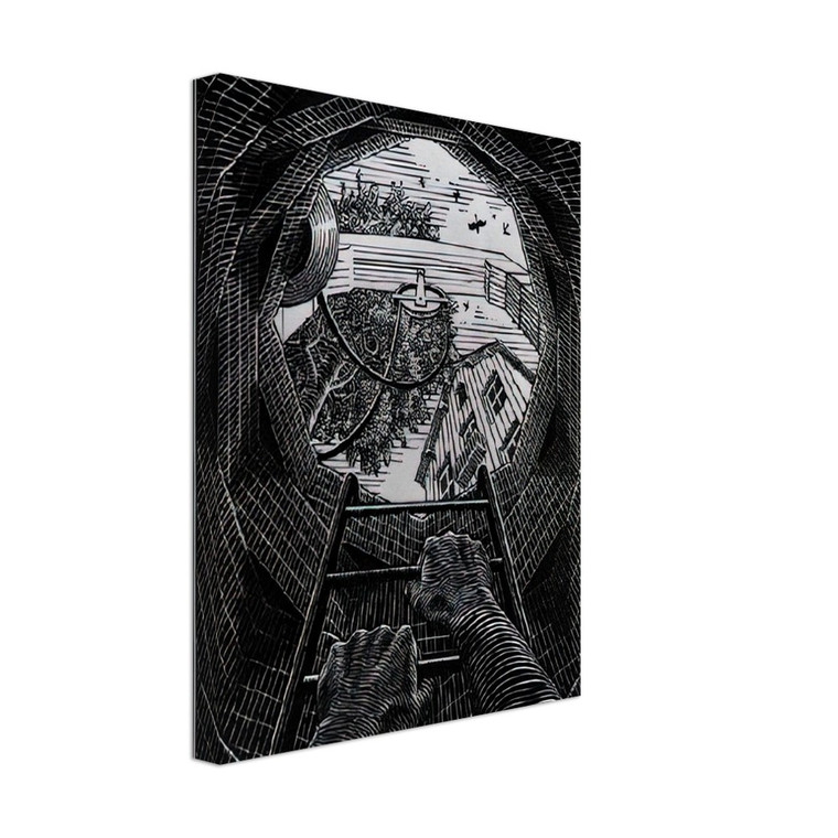 MC Escher  NEW YEAR S GREETING CARD Canvas