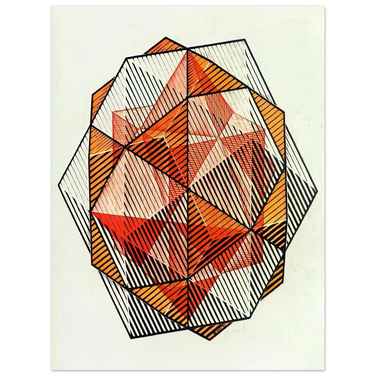 MC Escher  FOUR REGULAR SOLIDS Aluminum Print