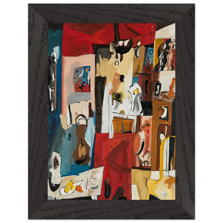 Helen Frankenthaler Studio 1950 Premium Wooden Framed Art Print / Poster