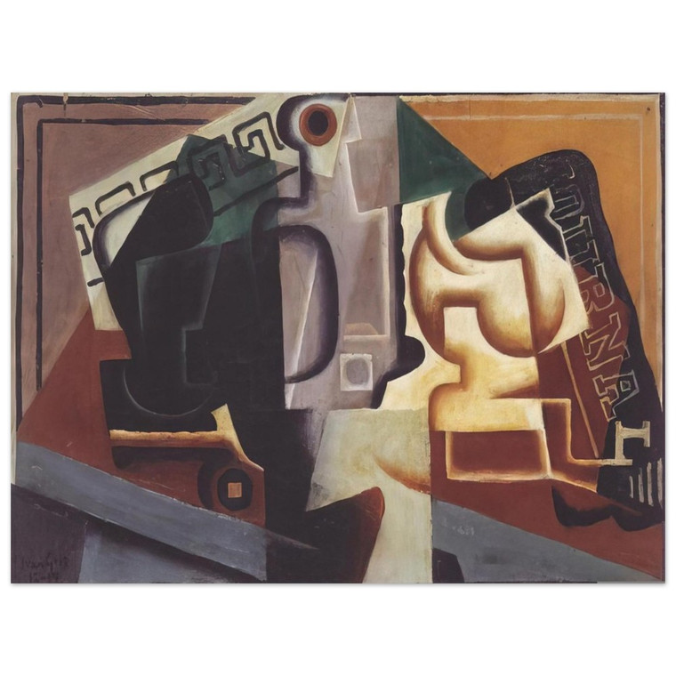 Juan Gris  GLASS AND CARAFE 1917 Aluminum Print