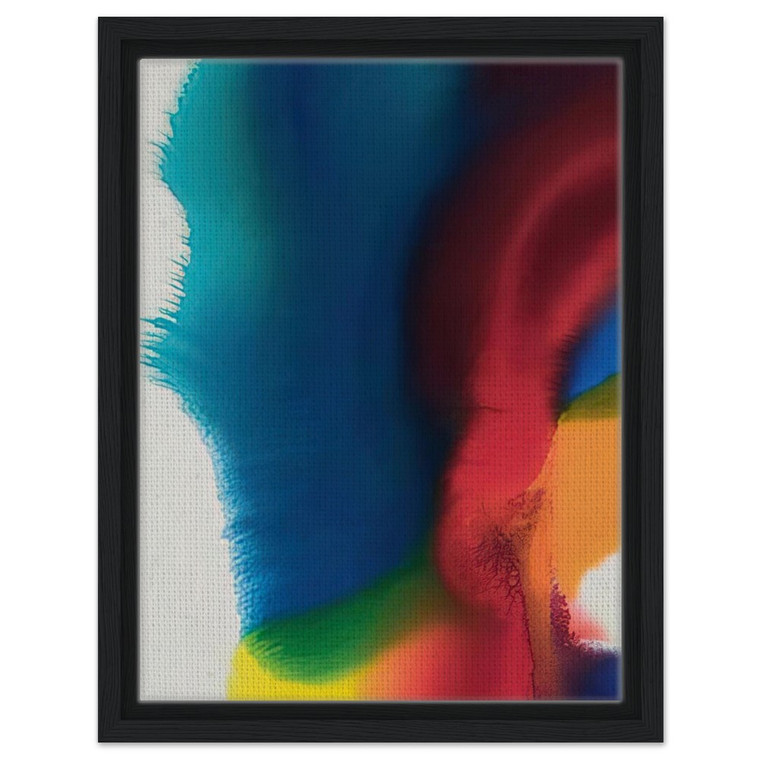 Paul Jenkins Rainbow Bleed Color Field Lyrical Abstraction Framed Canvas