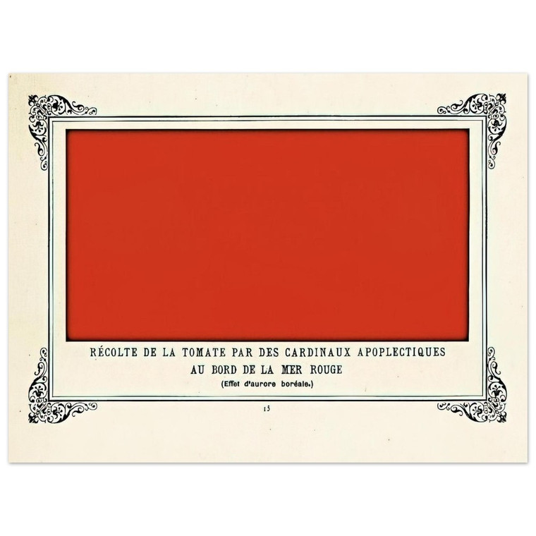 Alphonse Allais Cardinals Tomatoes Red Sea Aurora Borealis Aluminum Print