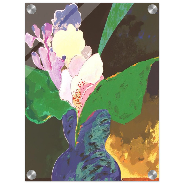 Aldemir Martins  Blue Vase With Flowers  2002 Acrylic Print