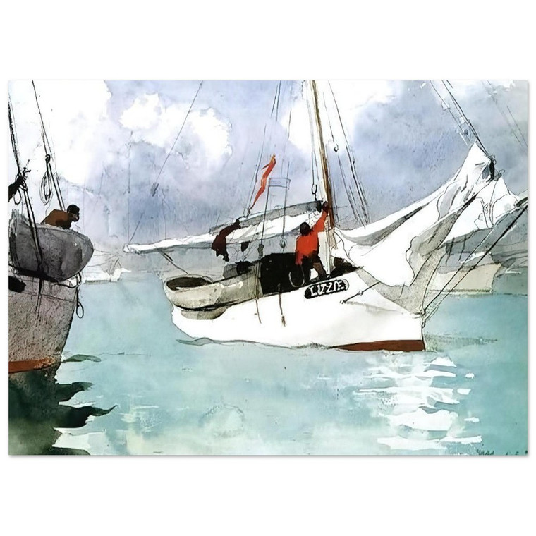 Winslow Homer  FISHING BOATS KEY WEST Fine Art Poster / Art Print