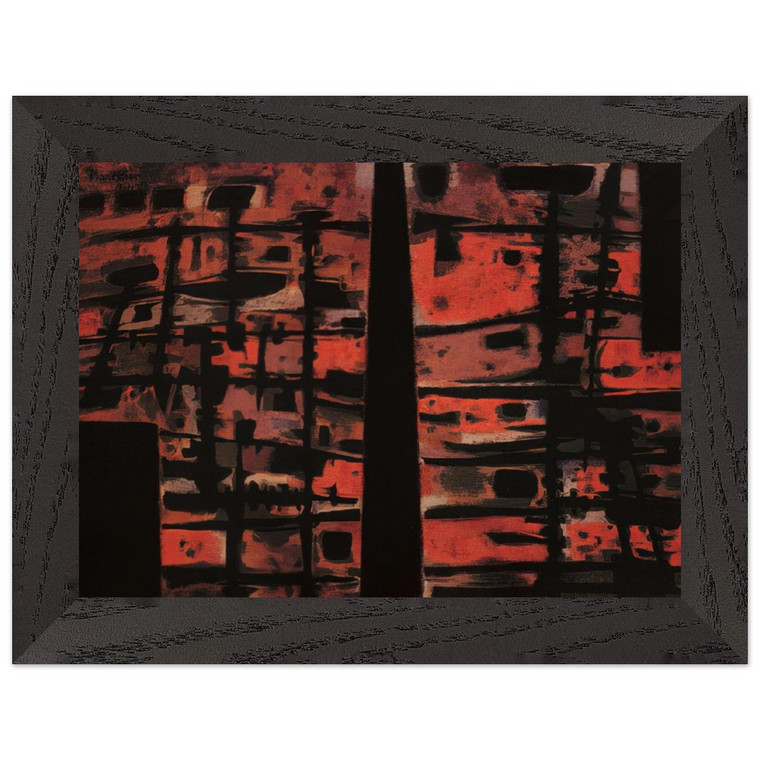 Manessier La Sixieme Heure 1958 Premium Wooden Framed Art Print / Poster