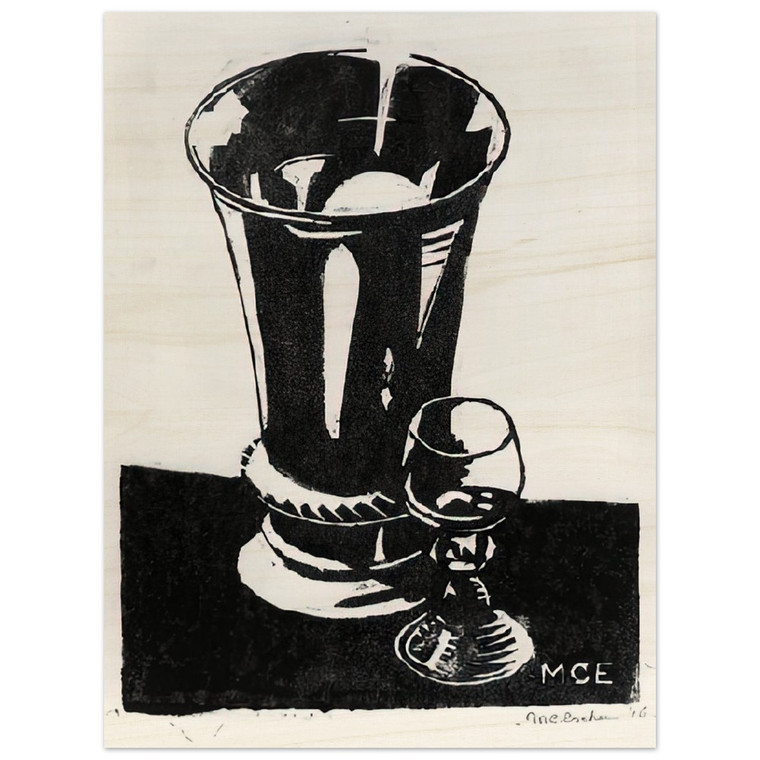 MC Escher  STILL LIFE 1917 Wood Print