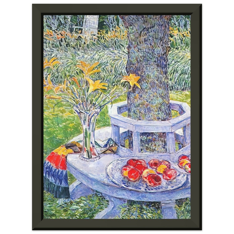 Childe Hassam Mrs Hassams Garden at East Hampton Metal Framed Print Poster