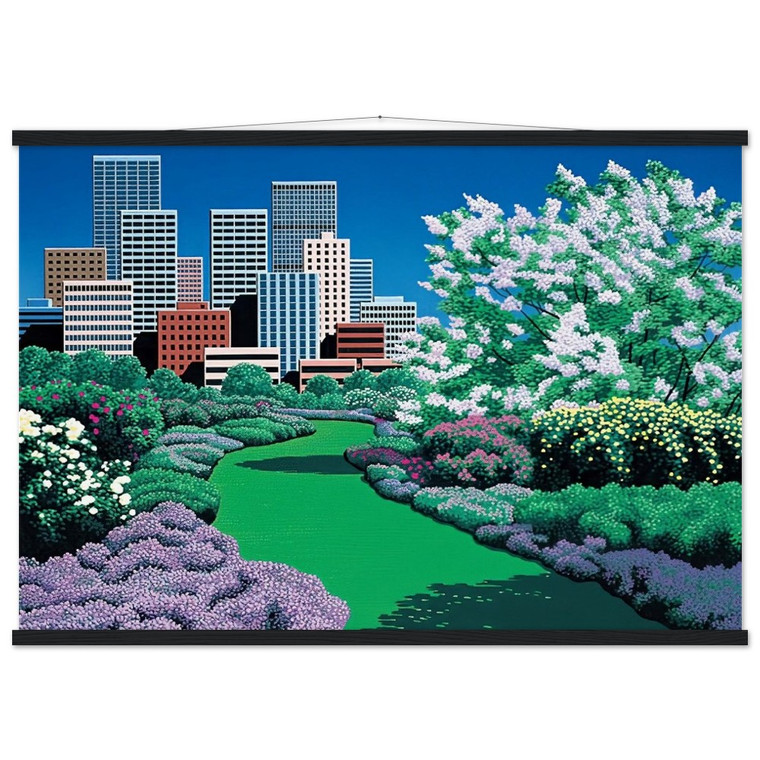 Hiroshi Nagai  City Garden Museum-Quality Matte Paper Poster with Hanger