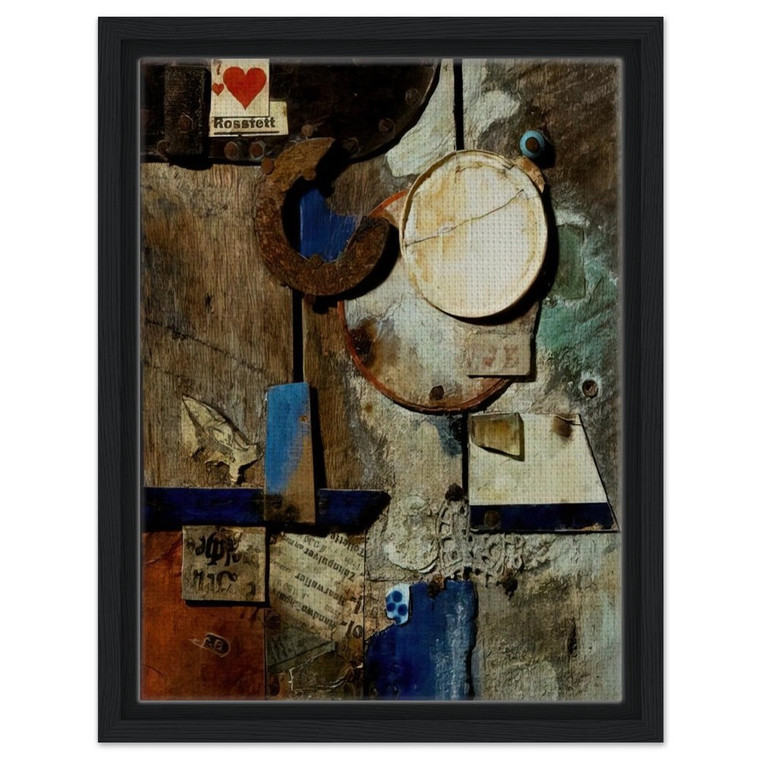 Kurt Schwitters  MERZBILD ROSSFETT 1919 Framed Canvas