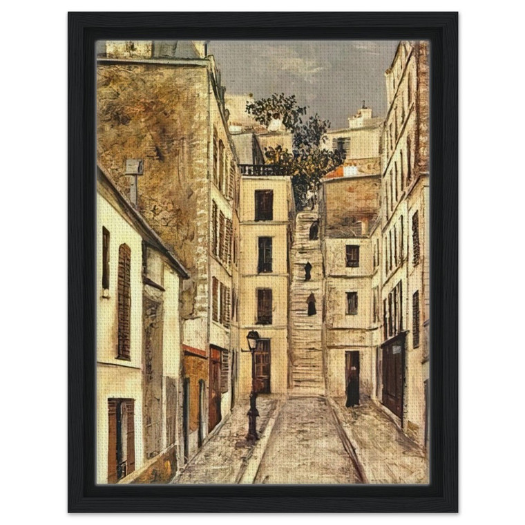 Maurice Utrillo  THE PASSAGE THE DEAD END Framed Canvas
