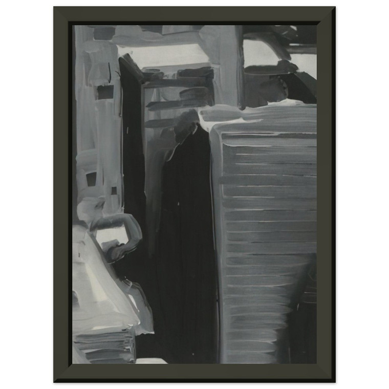 Gerhard Richter  TOWNSCAPE 1968 Premium Metal Framed Art Print / Poster