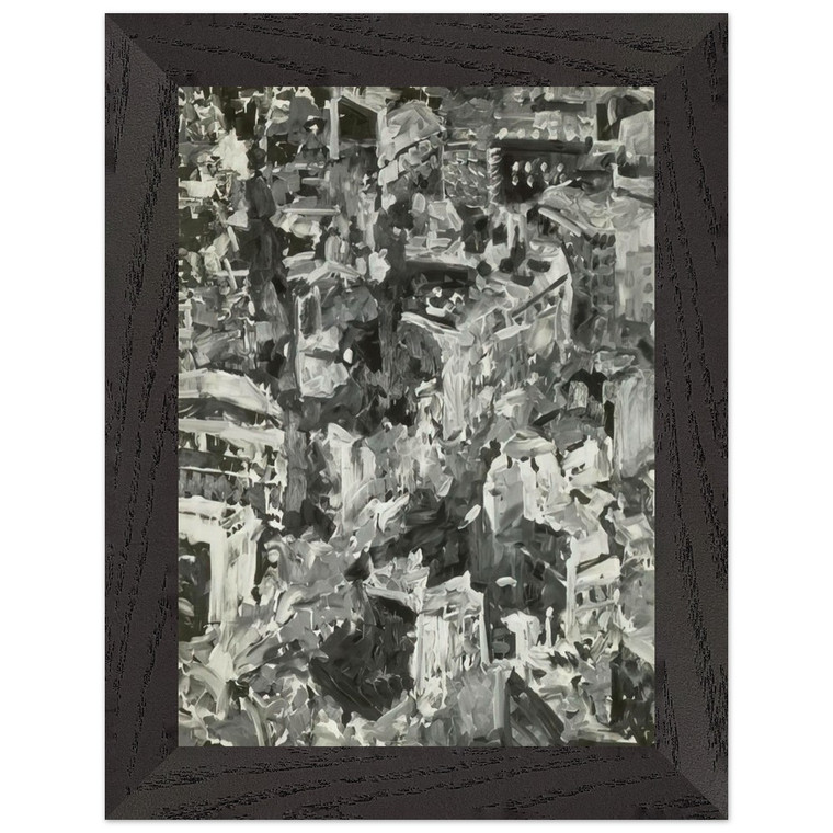 Gerhard Richter  TOWNSCAPE PARIS 1968 Premium Wooden Framed Art Print / Poster