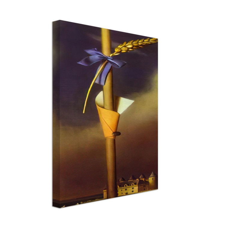 Salvador Dali  BLUE KNOT AND EAR OF WHEAT NEXT TO THE CASTLE Canvas