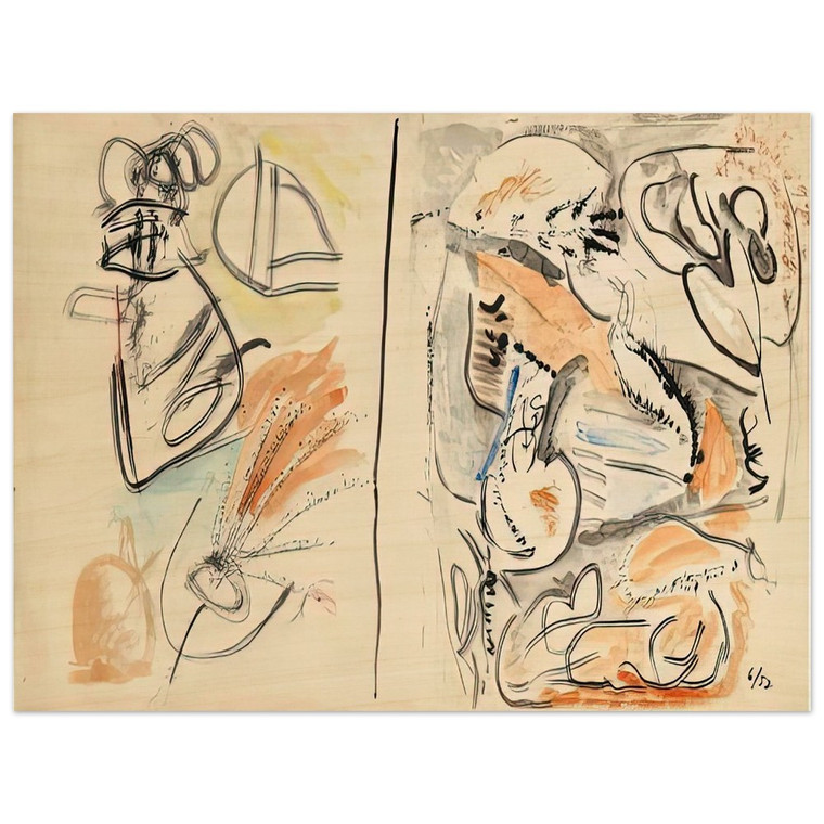 Helen Frankenthaler  Window Shade No 2 1952 Wood Print