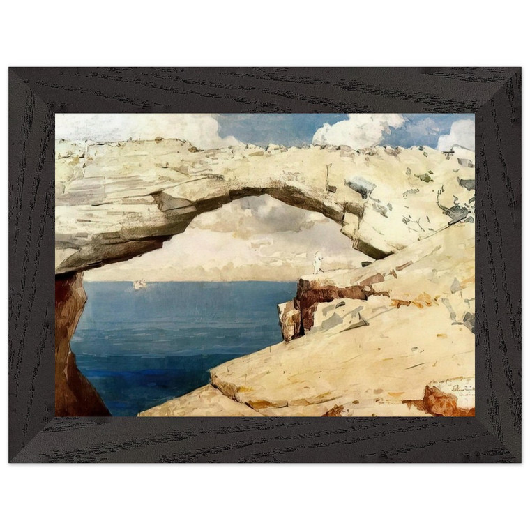 Winslow Homer GLASS WINDOWS BAHAMAS 1885 Premium Wood Framed Print