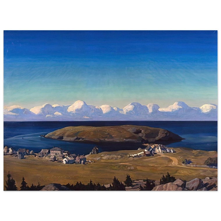 Rockwell Kent  Island Village Coast of Maine Aluminum Print