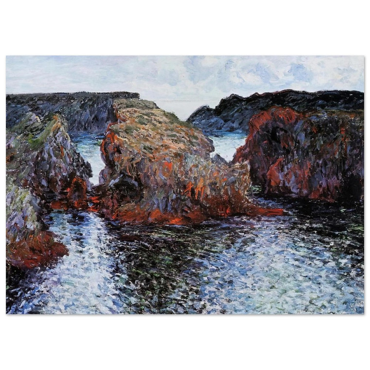 claude monet  BelleIle Rocks at PortGoulphar Fine Art Poster / Art Print