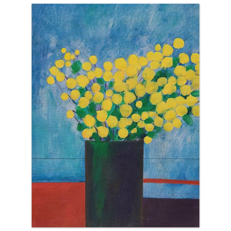 Aldemir Martins  Vase With Flowers  1968 Wood Print