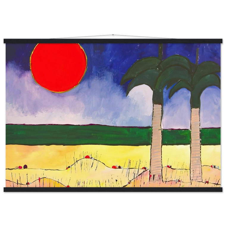 Aldemir Martins Marinha com Sol e Palmeiras 2003 Matte Paper Poster with Hanger