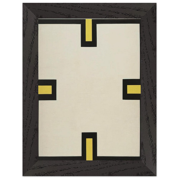 Al Held  Maltese Cross Premium Wooden Framed Art Print / Poster