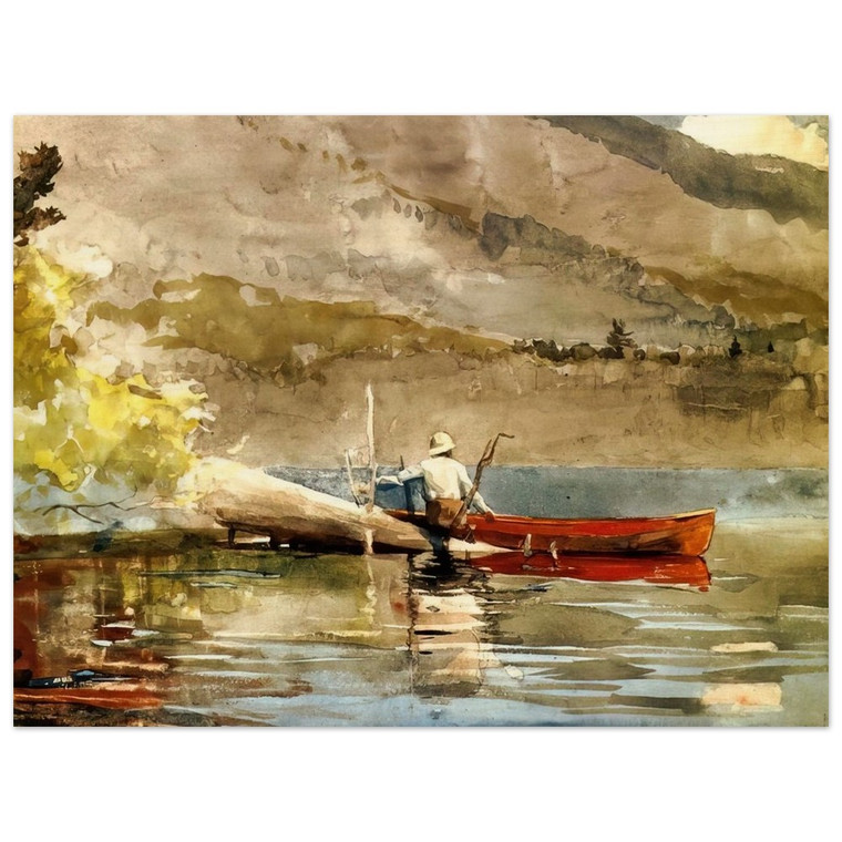 Winslow Homer  THE RED CANOE 1884 Wood Print