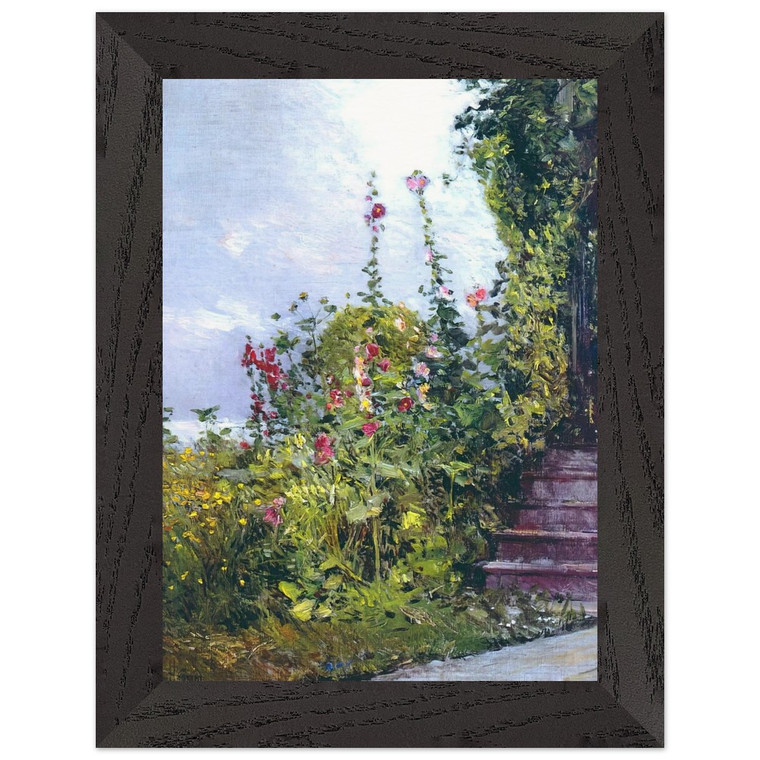 Hassam Thaxters Garden Appledore Premium Wooden Framed Art Print / Poster