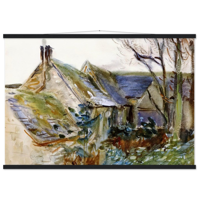 John Singer Sargent Cottage at Fairford Gloucestershire Poster with Hanger