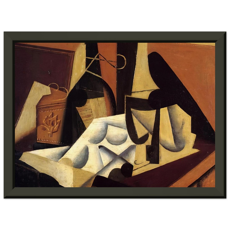 Juan Gris Still Life White Tablecloth 1916 Premium Metal Framed Art Print Poster