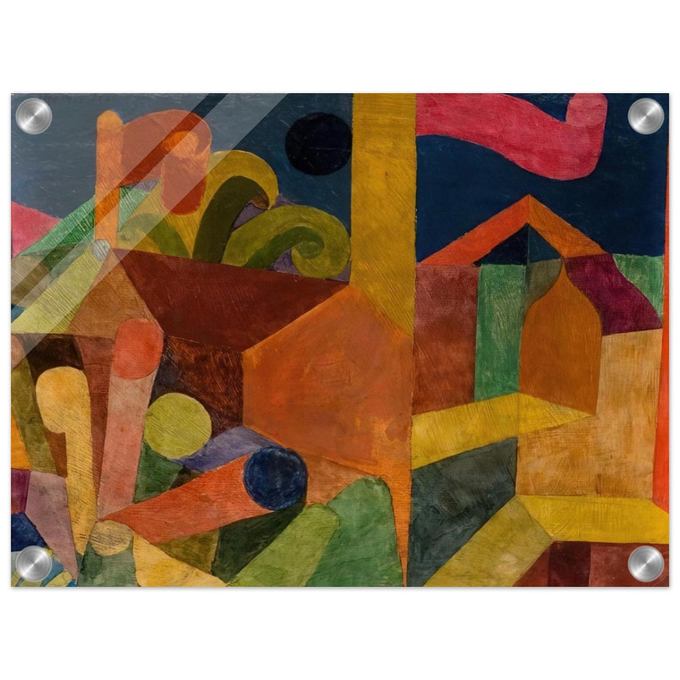 Paul Klee  LANDSCAPE WITH FLAGS 1914 Acrylic Print