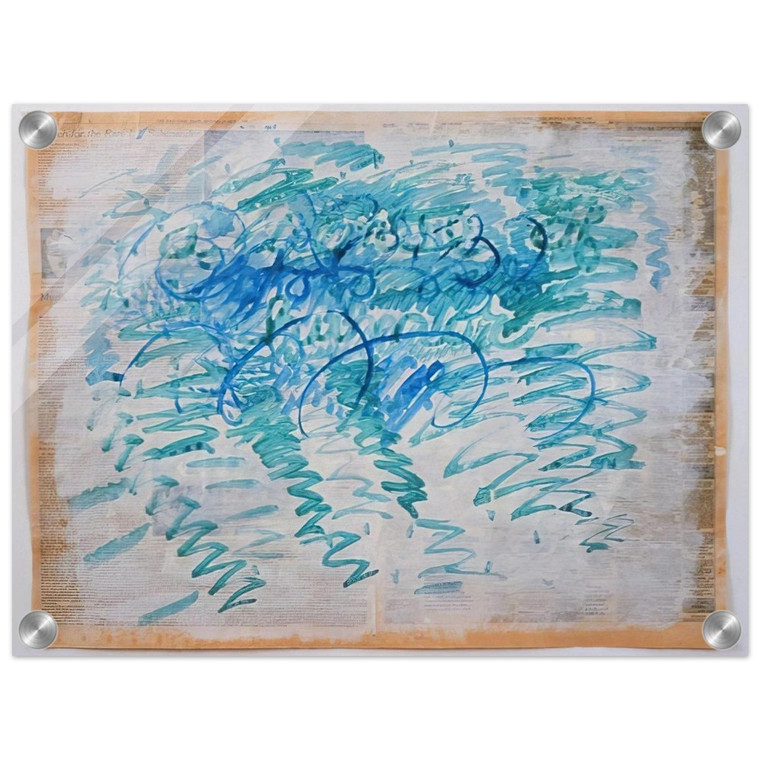 Paul Thek  Untitled Blue ZigZags  1988 Acrylic Print