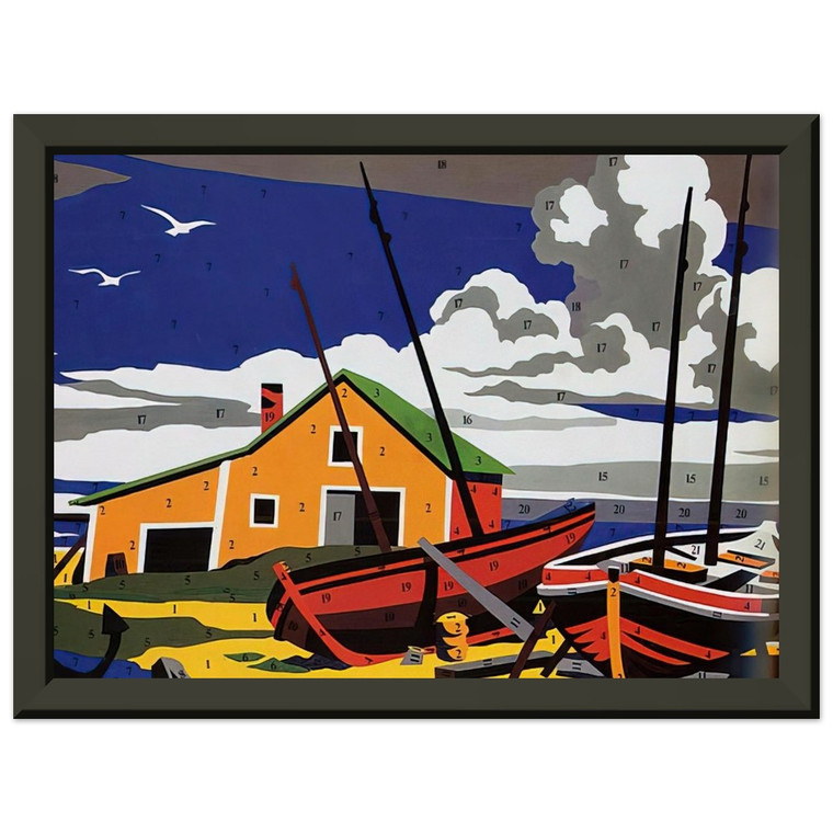 Andy Warhol  Do It Yourself  Seascape  Premium Metal Framed Art Print / Poster