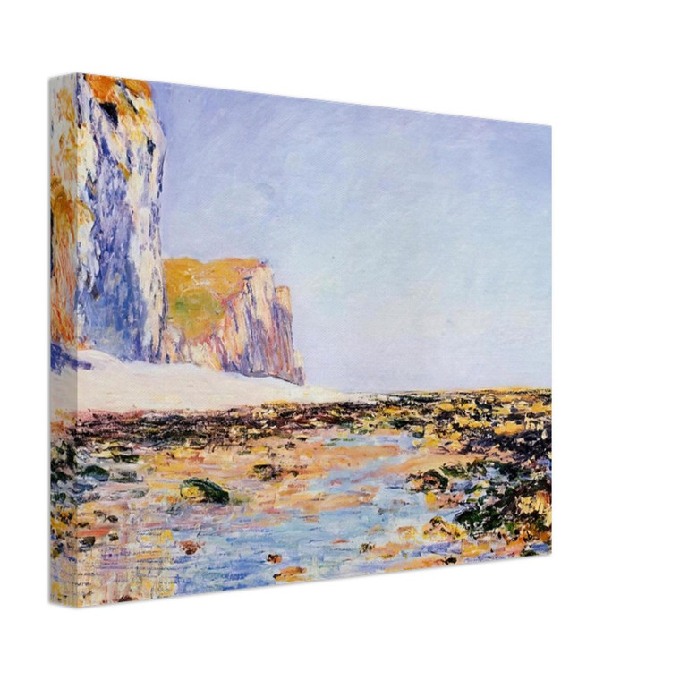 claude monet  Beach and Cliffs at Pourville Morning Effect Canvas