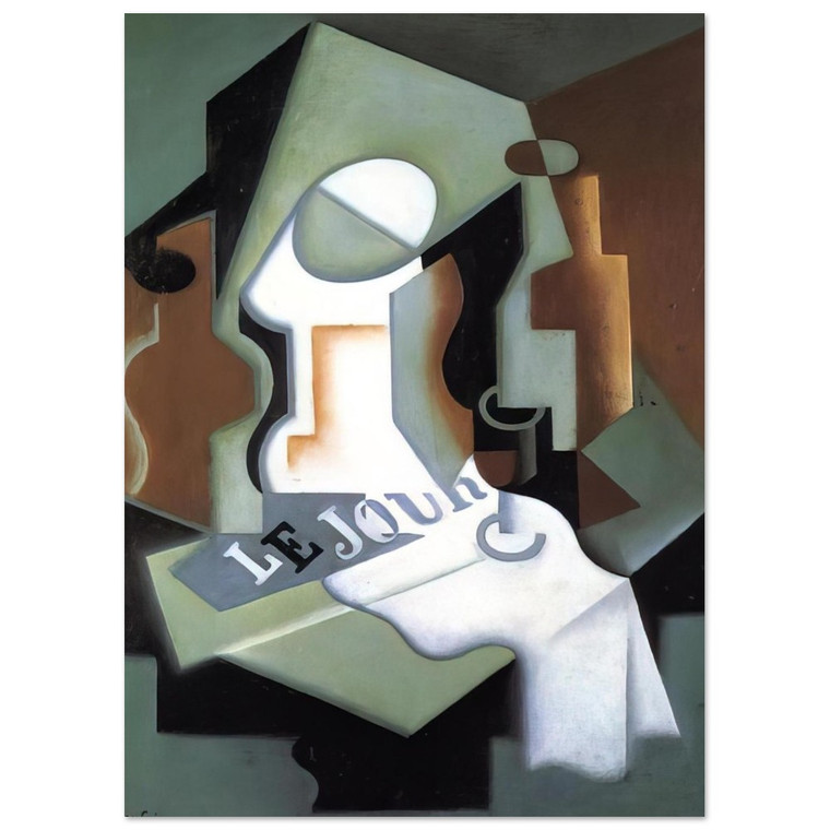 Juan Gris  BOTTLE AND FRUIT DISH Fine Art Poster / Art Print