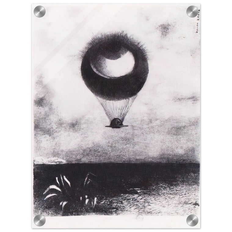 Odilon Redon  THE EYE LIKE A STRANGE BALLOON GOES TO INFINITY 1882 Acrylic Print