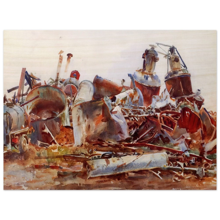 John Singer Sargent  A Wrecked Sugar Refinery Wood Print