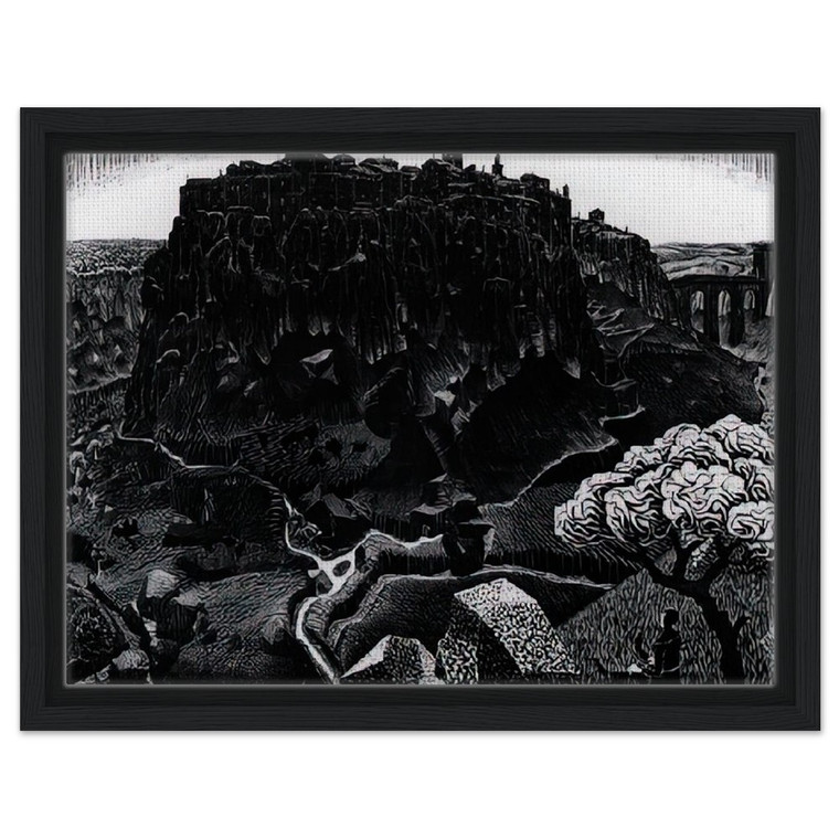 MC Escher  VITORCHIANO NEL CIMINO Framed Canvas