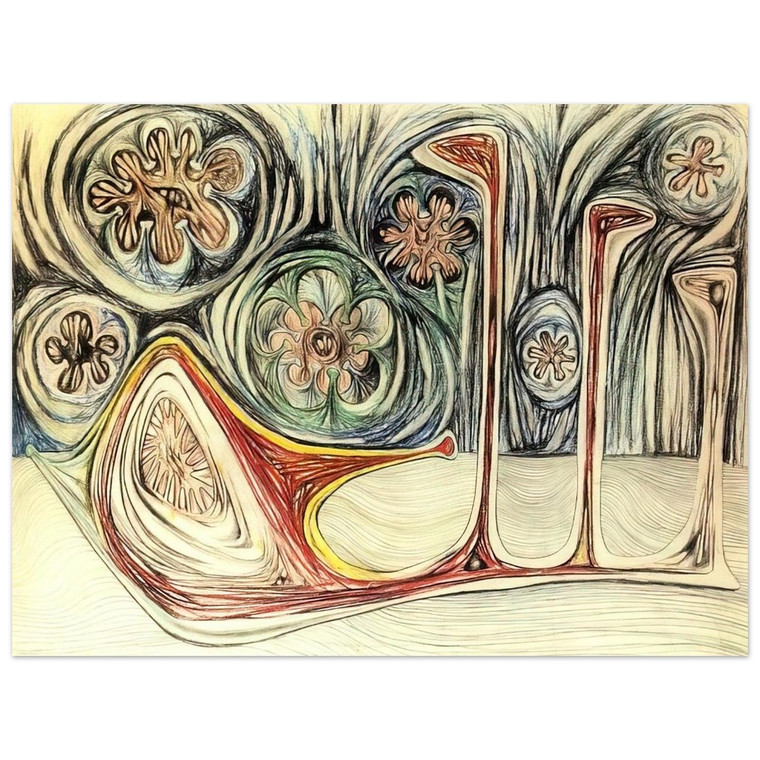 Roberto Matta  SNAIL S TRACE 1937 Aluminum Print