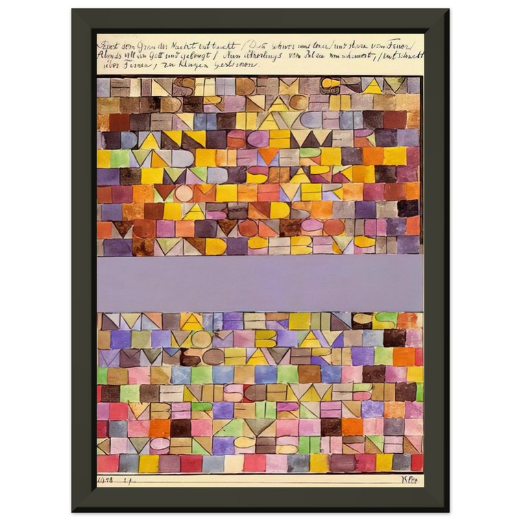 Paul Klee Once Emerged From The Gray Of Night 1918 Metal Framed Art Print