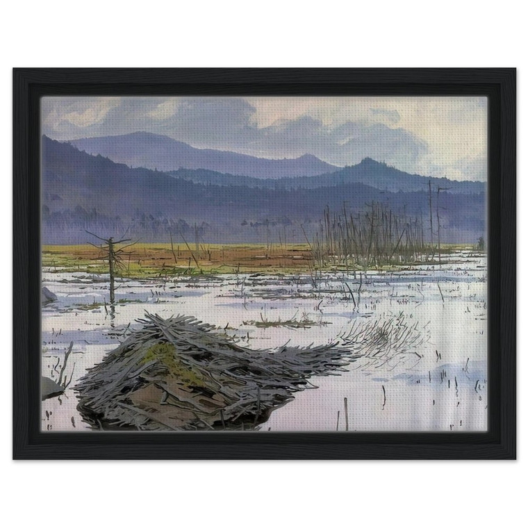 Neil Welliver  Beaver Pond  1976 Framed Canvas