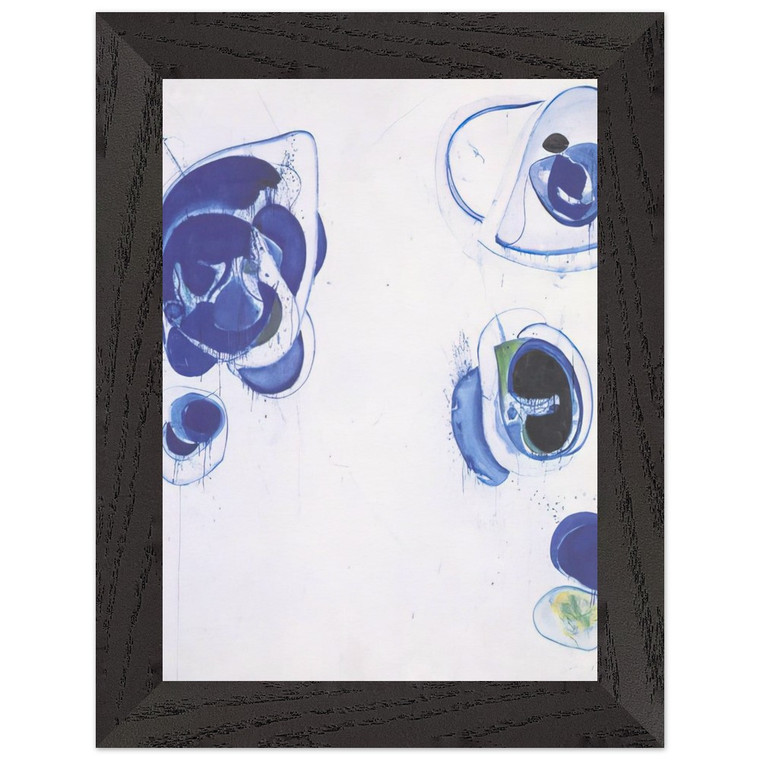 Sam Francis  Blue Balls VII Premium Wooden Framed Art Print / Poster