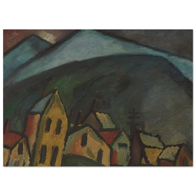 Alexej von Jawlensky BERGLANDSCHAFT MIT H USERN 1912 Art Poster Print