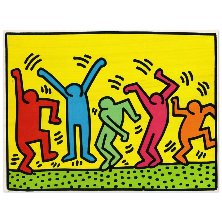 Keith Haring  UNTITLED DANCE 1987 N1 Wood Print