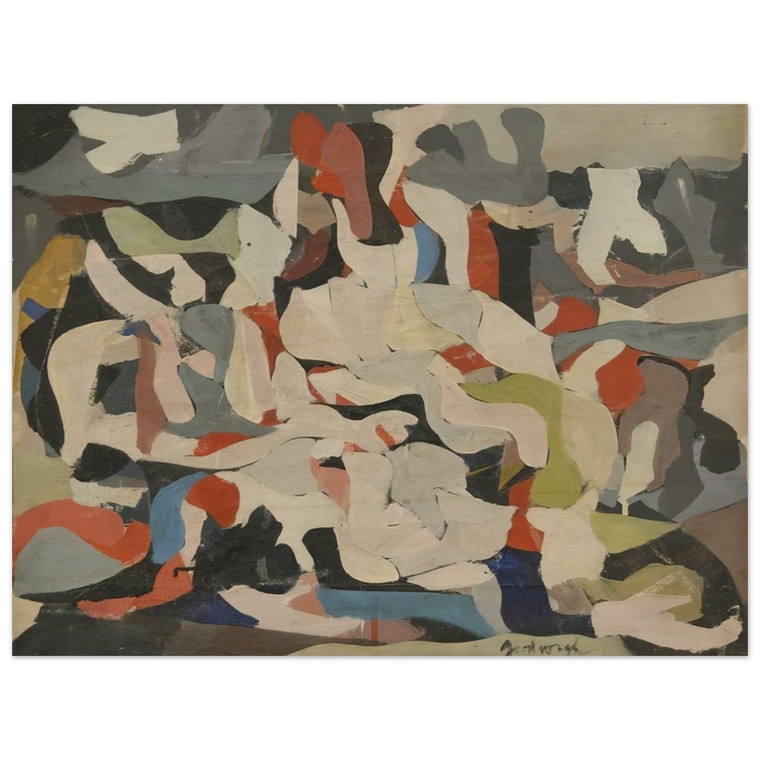 Robert Goodnough  Untitled  Abstract Expressionism N1 Wood Print