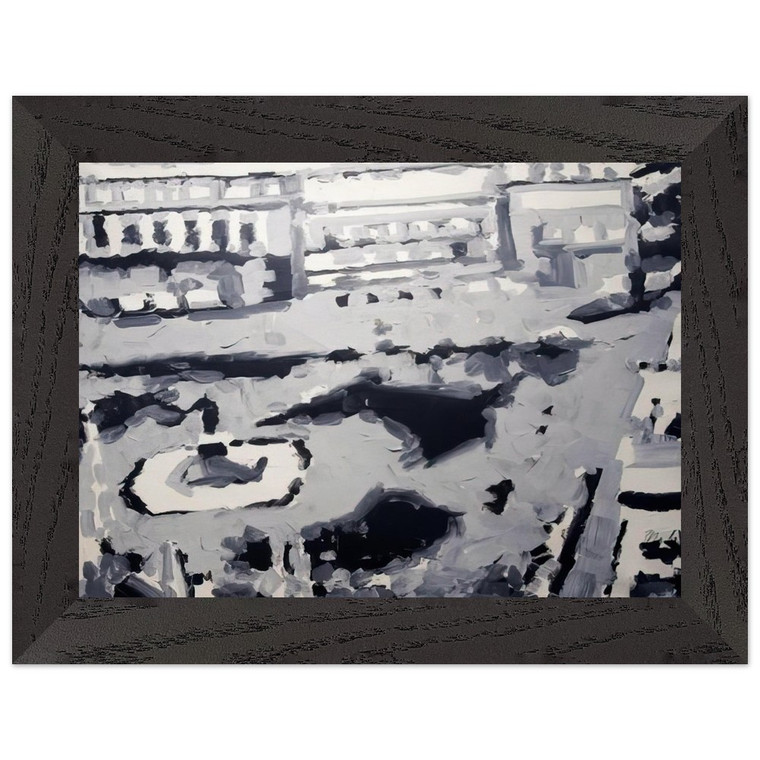 Gerhard Richter  TOWNSCAPE M6 1968 Premium Wooden Framed Art Print / Poster