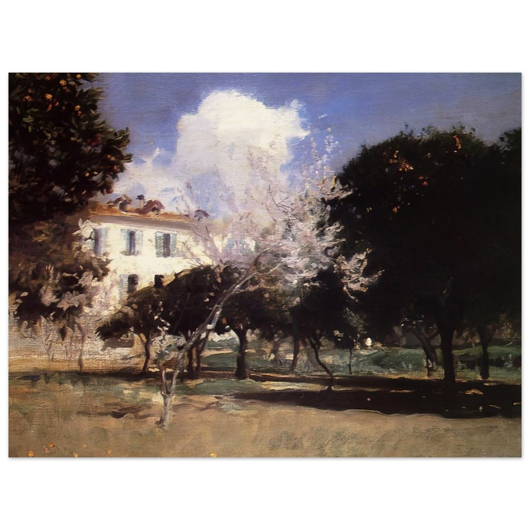 John Singer Sargent  House and Garden Wood Print