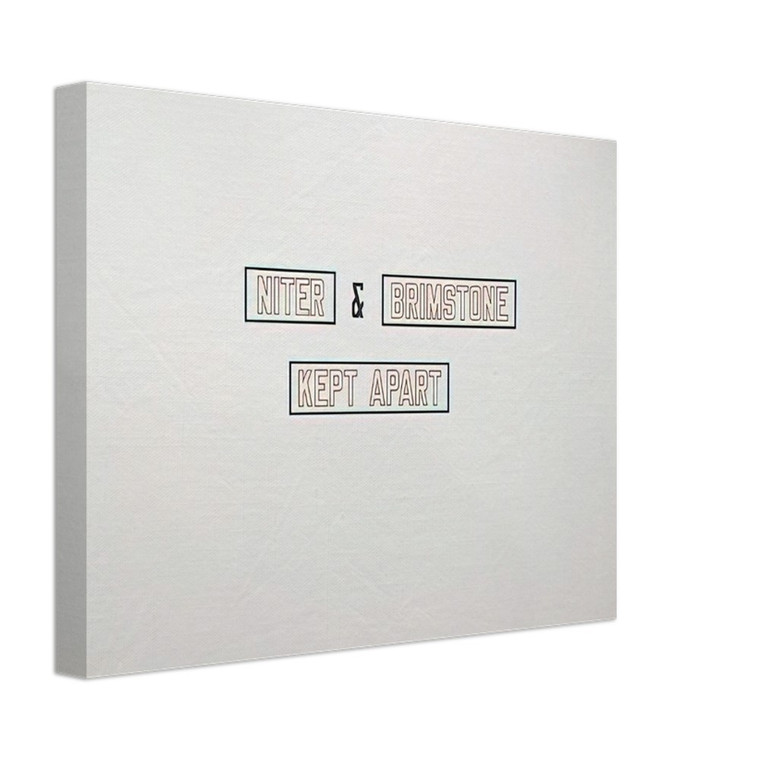 Lawrence Weiner  Niter  Brimstone Kept Apart  1993 Canvas