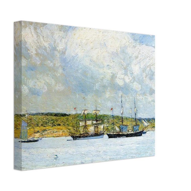 Childe Hassam  A Parade of Boats Canvas