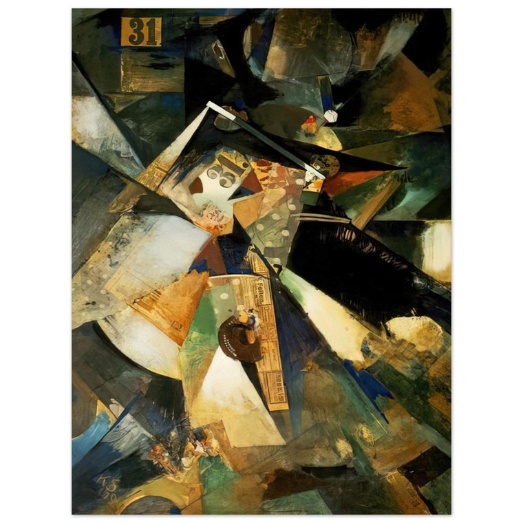 Kurt Schwitters  MERZPICTURE THIRTY ONE 1920 Aluminum Print